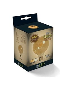 Lâmpada LED G95 E27 6W 2000K Caramelo 2
