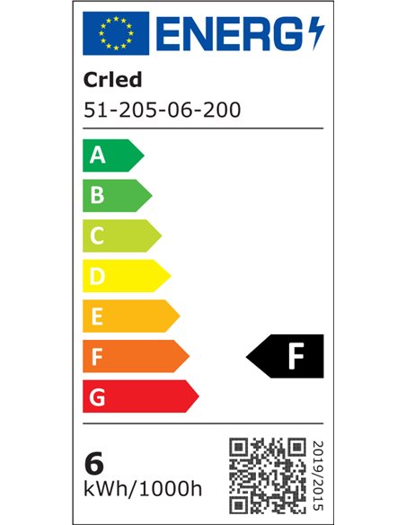Lâmpada LED G95 E27 6W 2000K Caramelo