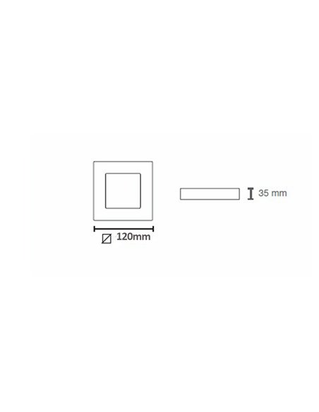 DOWNLIGHT LED NOVO PLUS SUPERFICIE CUADRADO BLANCO (6W)