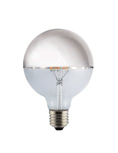 BOMBILLA LED 8W HALF MIRROR G125 PLATA