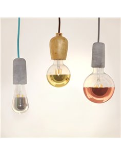 BOMBILLA LED E27 ST64 HALF MIRROR PLATA 8W 2