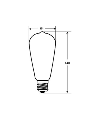 Bombilla LED ST64 8W dimmable 2000K