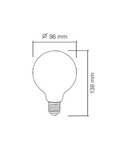 Bombilla LED G95 8W dimmable 2000K 2