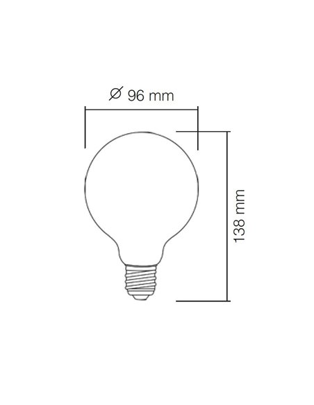 Lâmpada LED G95 8W Regulável 2000K E27