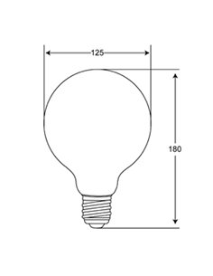 Bombilla LED G125 8W dimmable 2000K 2