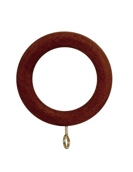 Anilla Madera Lisa Con Hembrilla 29x45 mm. Nogal