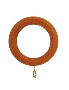 Anilla Madera Lisa Con Hembrilla 29x45 mm. Teca