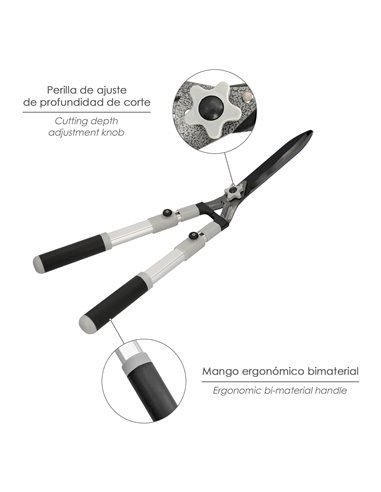 Tijera Podar Setos 2 Manos Aluminio Telescopicas