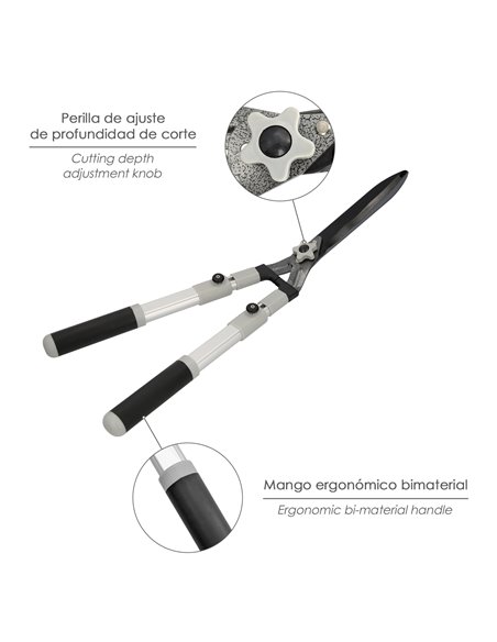 Tijera Podar Setos 2 Manos Aluminio Telescopicas