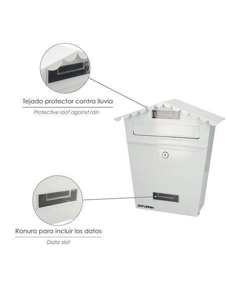 Buzon Exteriores House Blanco 330 x 125 x 365 (Alt.) mm.