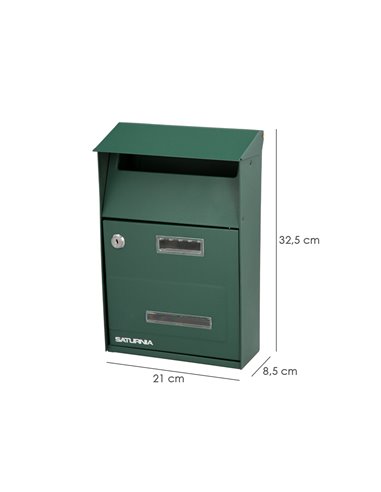Buzon Exterior Country Verde 215 x 320 x 105 mm.