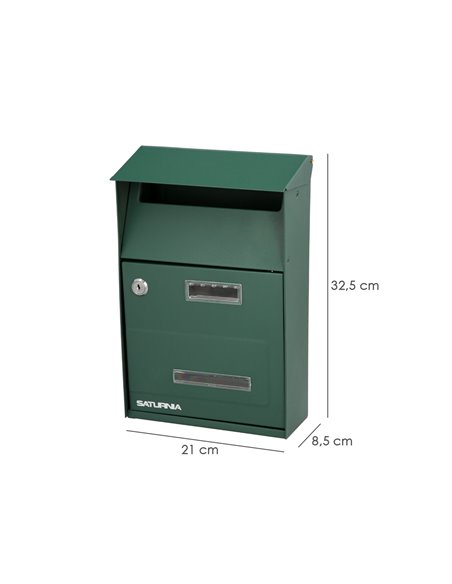 Buzon Exterior Country Verde 215 x 320 x 105 mm.