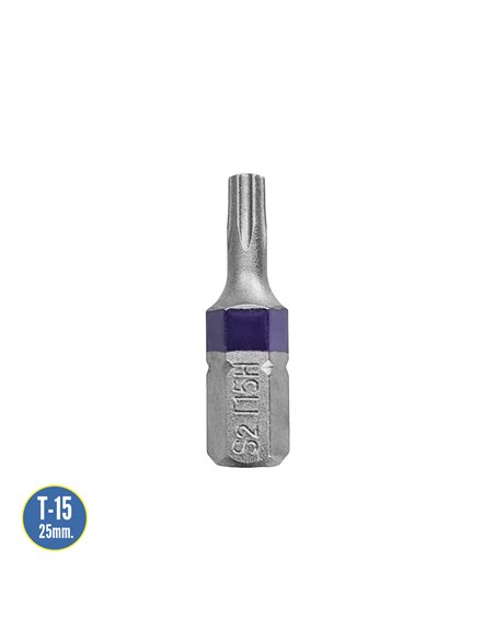 Destorpuntas Torx T15 (2 Piezas) Acero S2 al Cromo Vanadio