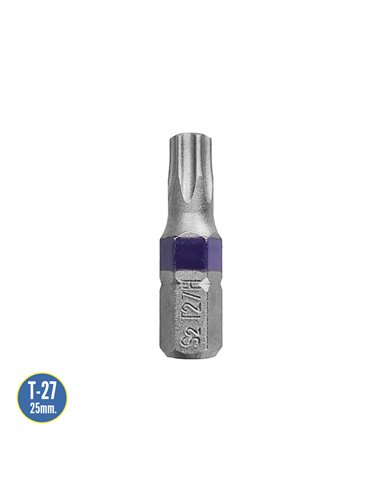 Destorpuntas Torx T27 (2 Piezas) Acero S2 al Cromo Vanadio