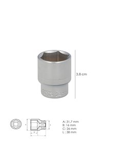 Llave Vaso 1/2" Hexagonal 24 mm. 2