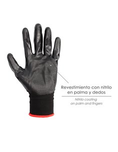 Luvas de nitrilo / nylon impregnado 11" (par) 2