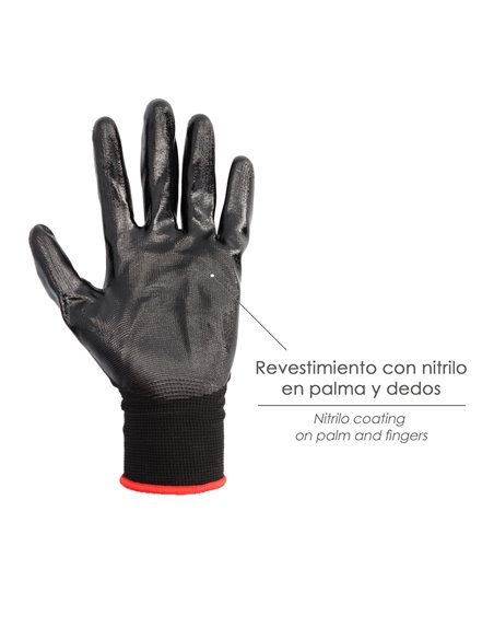 Guantes Nitrilo / Nylon Impregnado 11" (Par)