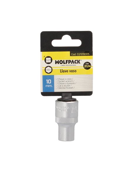 Llave Vaso 1/2" Hexagonal 10 mm.
