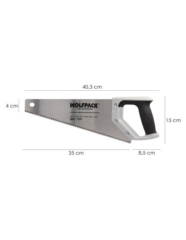 Serrucho Carpintero Bimaterial 350 mm. / 14"