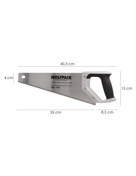 Serrucho Carpintero Bimaterial 350 mm. / 14"