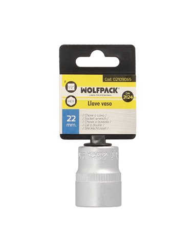 Llave Vaso 1/2" Hexagonal 22 mm.