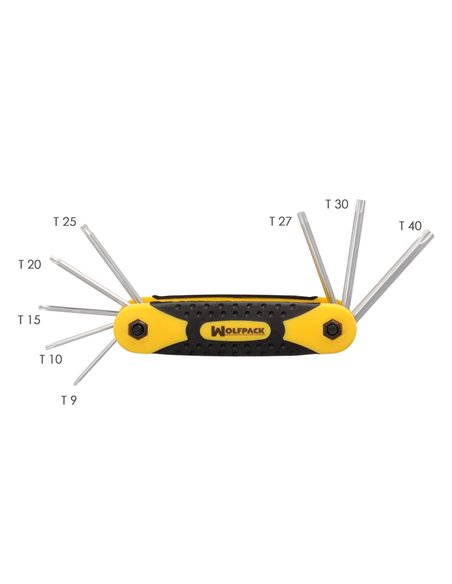 Juego Llaves Torx Plegable  8 Piezas Inviolable