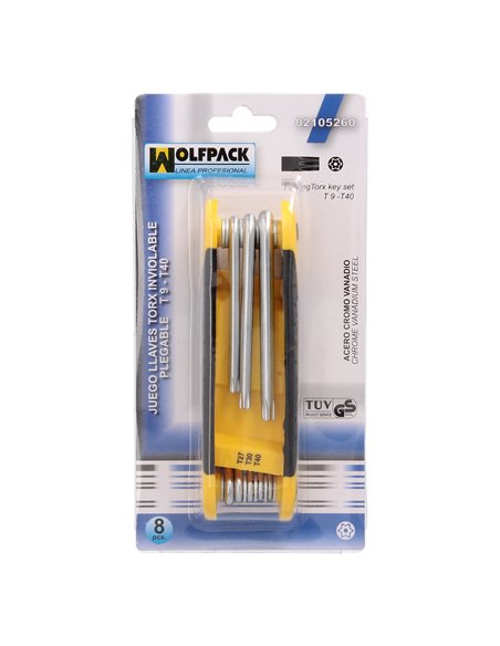 Juego Llaves Torx Plegable  8 Piezas Inviolable