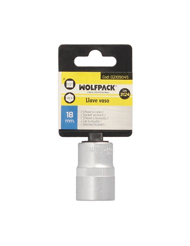 Llave Vaso 1/2" Hexagonal 18 mm.