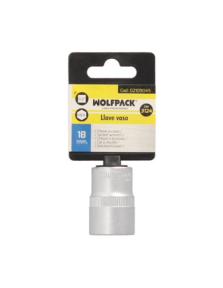 Llave Vaso 1/2" Hexagonal 18 mm.