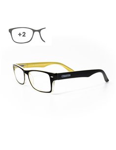 Gafas Lectura Kansas Negro / Amarillo. Aumento +2,0