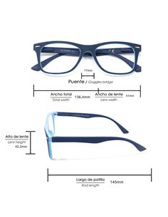 Gafas Lectura Illinois Azules Aumento +2,0 2