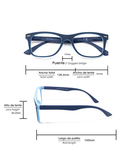 Gafas Lectura Illinois Azules Aumento +2,0