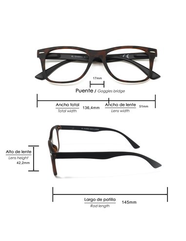 Gafas Lectura Illinois Estampado Carey Aumento +1,5