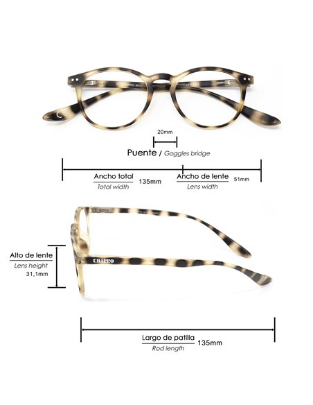 Gafas Lectura Connecticut Estampado Carey Aumento +2,5 Patillas Para Colgar del Cuello
