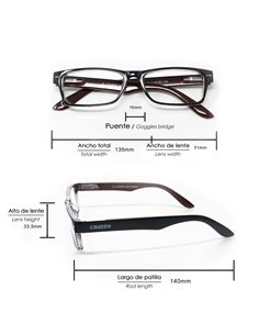 Gafas Lectura Kansas Azul Oscuro / Rojo. Aumento +1,5 2