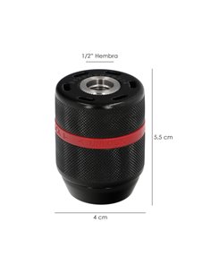 Portabrocas Sin Llave Metalico 1/2" Hembra. Brocas Hasta Ø 13 mm. 2