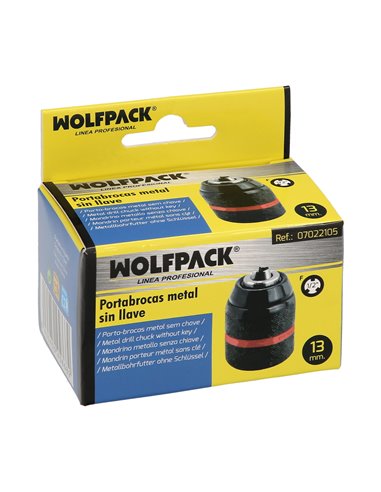 Portabrocas Sin Llave Metalico 1/2" Hembra. Brocas Hasta Ø 13 mm.