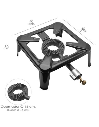 Hornillo Gas 4 Pies 40x40 cm.