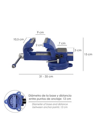 Tornillo Banco Giratorio Heavy Duty 105 mm.
