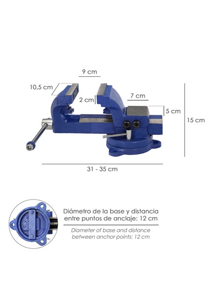 Tornillo Banco Giratorio Heavy Duty 105 mm.