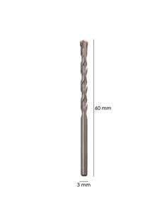 Broca Widia Piedra Ø 3 mm. Din 8039 Punta de Tungsteno 2