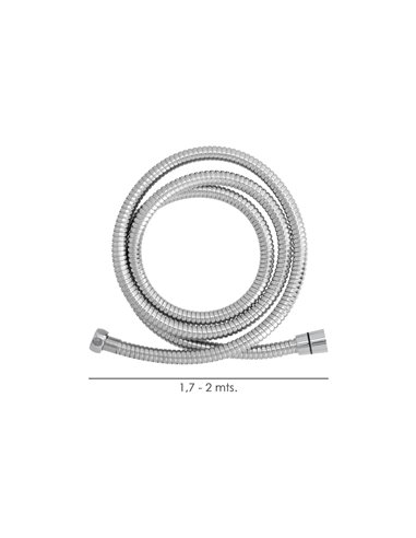 Flexo Ducha Acero Inoxidable Extensible 1,7 a 2,0 Metros Accesorios de Latón