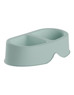 Comedero doble de 0,5 y 0,5l color menta 20138 men plastiken