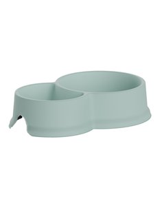 Comedero doble de 0,3 y 0,65l color menta 20144 men plastiken