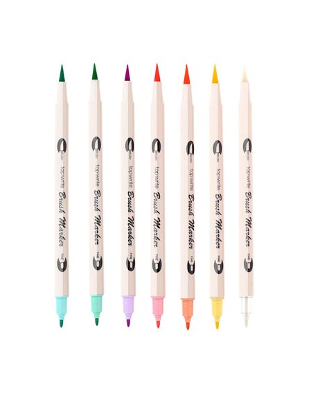 Rotuladores de doble punta para niños, 18,5cm, Set de 12