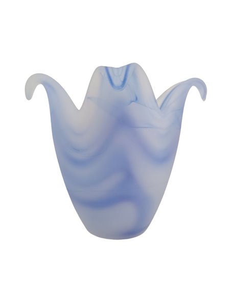 Tulip Glass Shade LILIUM Linear Blue 10x12cm