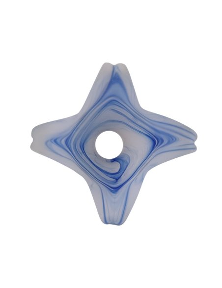 Tulip Glass Shade LILIUM Linear Blue 10x12cm