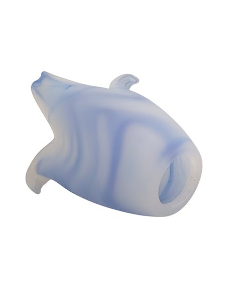 Tulip Glass Shade LILIUM Linear Blue 10x12cm
