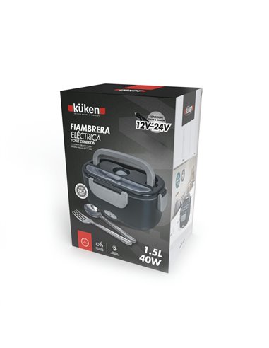 Electric lunch box for car kuken 12-24v 1.5l