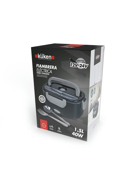 Electric lunch box for car kuken 12-24v 1.5l